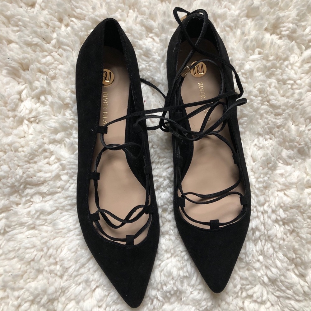 River Island Lace up Flats